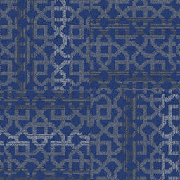 Interface Eastern Delights - Lattice / Bouclée / 50 cm x 50 cm / Bleu