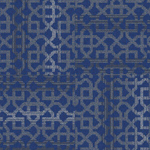 Interface Eastern Delights - Lattice / Bouclée / 50 cm x 50 cm / Bleu