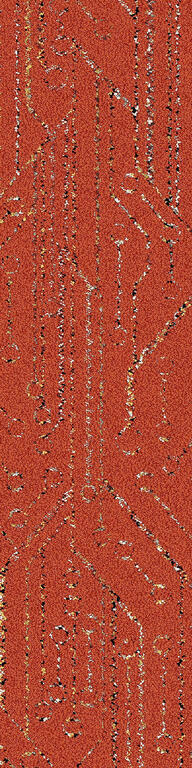 Interface Visual Code Planks / Bouclée / 25 cm x 100 cm / Orange