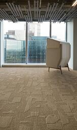 Interface Etched & Threaded planks / Bouclée / 25 cm x 100 cm / Beige